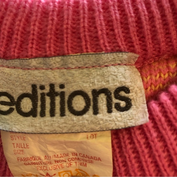 Vintage cotton candy pink sweater by Editions - Picture 3 of 5